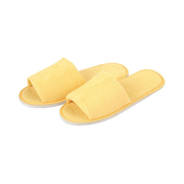 White Velvet Material Disposable Hotel Slippers Solid Imprinted Customized Logo