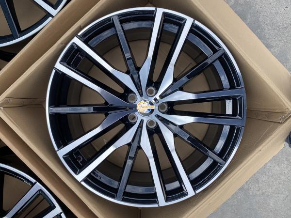 5x112 22 Inch Black Alloy Wheels , ET37 Forged Aluminum Rims
