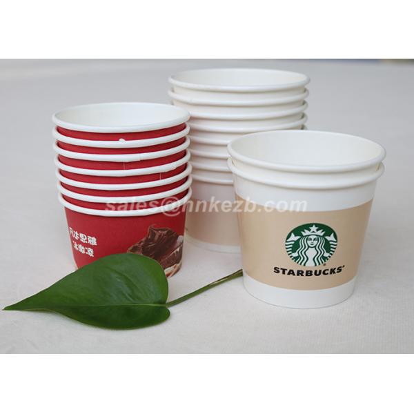 Multi Colored Stripes Dome Paper Ice Cream Cups With Wooden Spoon 8oz