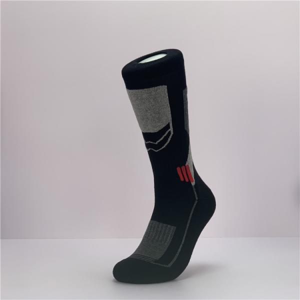 Breathable Sport Long Socks for Men Thick Anti Slip Sports Socks in Orange