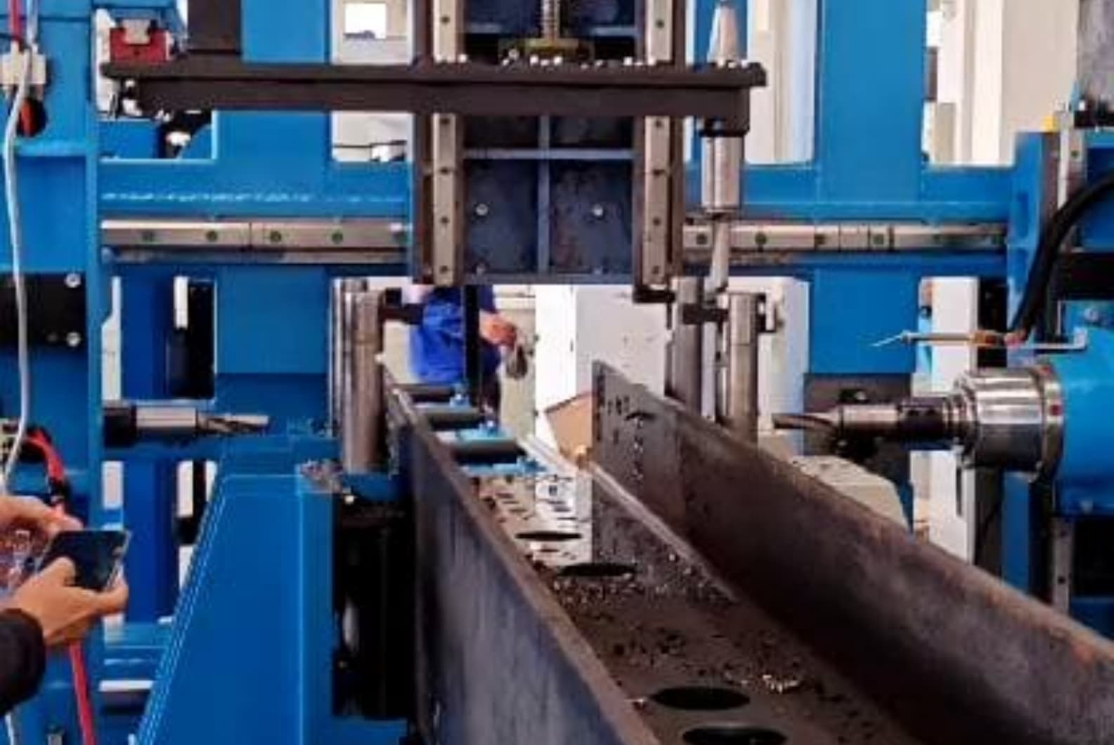 Industrial High-Speed CNC H Beam Drilling Machine With Three Independent Spindles