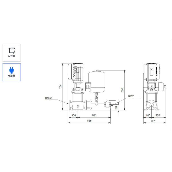 Unidad de suministro de agua Grundfos Solución definitiva para la presurización de agua residencial municipal Presión máxima 16 bar