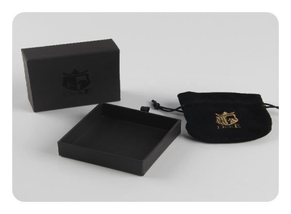 Professional Jewelry Packaging Boxes , Black Paper Packaging Box OEM ODM
