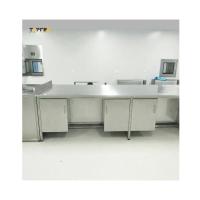 Bancos de trabalho de laboratório de estrutura firme, bancada de laboratório de mesa de aço inoxidável antialcalino
