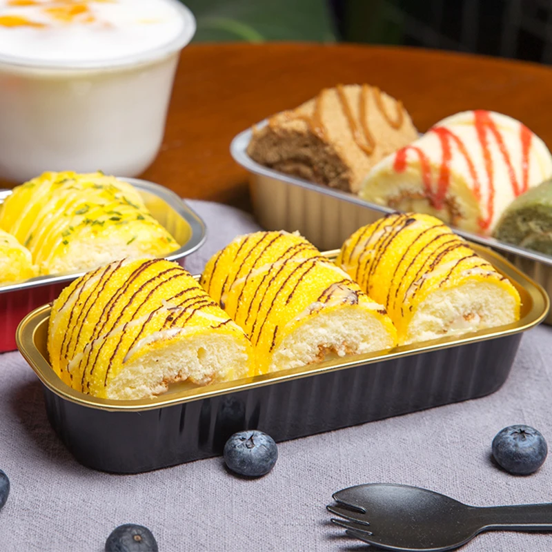 200ml Aluminum Foil Baking Cake Box for Cheese Dessert Bread Packaging Cup Disposable