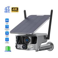 double grand-angulaire superbe solaire de la caméra de réseau 180° de Wifi 6W de la lentille 4K