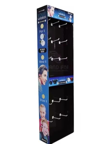 Full Color Printing Corrugated Cardboard Retail Display Box Sidekick Design Custom