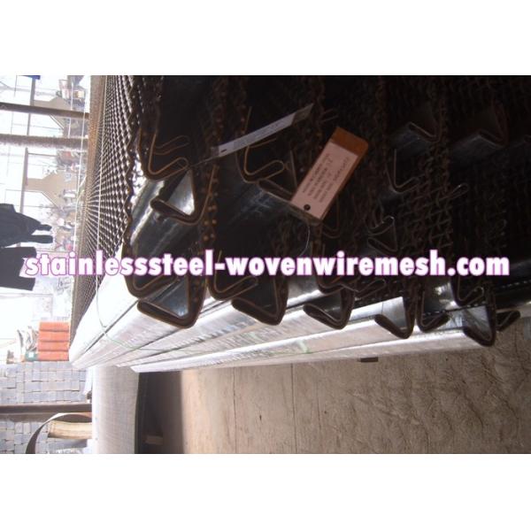 Black Heavy Duty Metal Screen , Plain Woven Mining Screen Mesh Wtih Hook