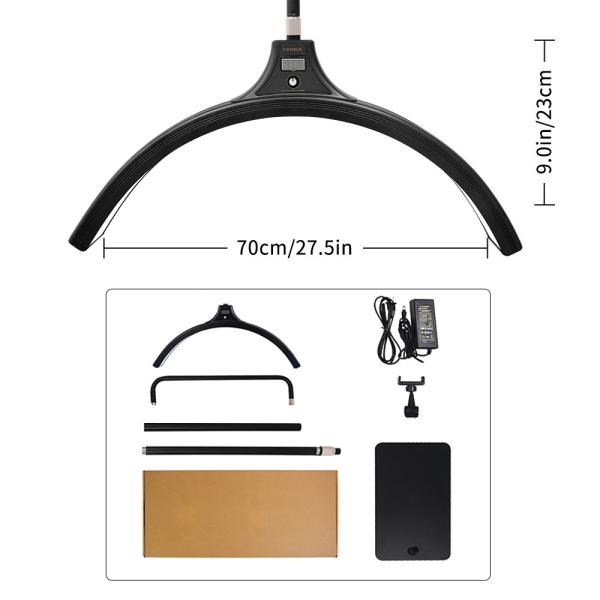 Cílios Beleza Led Luz de Preenchimento em Forma de Lua 6000lm Luz do Dia 3200k 6500k Lâmpada de Iluminação de Maquiagem para Unhas