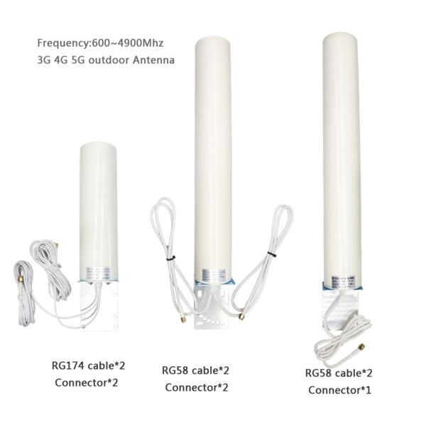 5G CPE Pro Router Outdoor Alta Ganho 15dBi Antenna 698-3800MHz com Impedância de 50 Ohm
