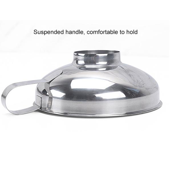 Stainless Steel Household Kitchen Tools Thickened Oil Spill Wine Funnel