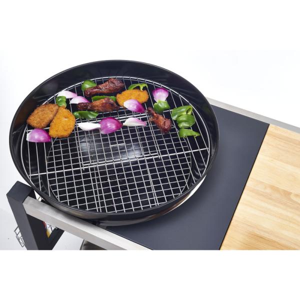 Gril commercial extérieur de BBQ de charbon de bois d'équipements de cuisine avec le Cabinet et le Tableau