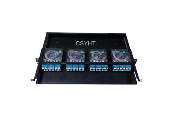 96FO LC Quad Adapter ODF 1U Fiber Optic Cable Patch Panel Data center