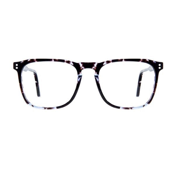 Montures optiques de verres sans ordonnance en acétate carré pour hommes et