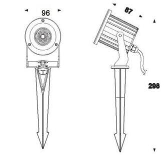 Освещение ландшафта СИД РГБ на открытом воздухе с весом шипа 3В 9В 220В 0.8Кг ПВК