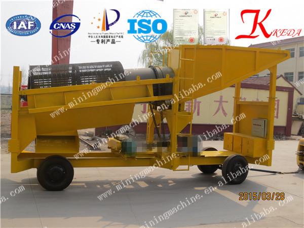 Equipamento de mineração portátil do ouro da planta aluvial diesel da lavagem do ouro de 400 T/hour