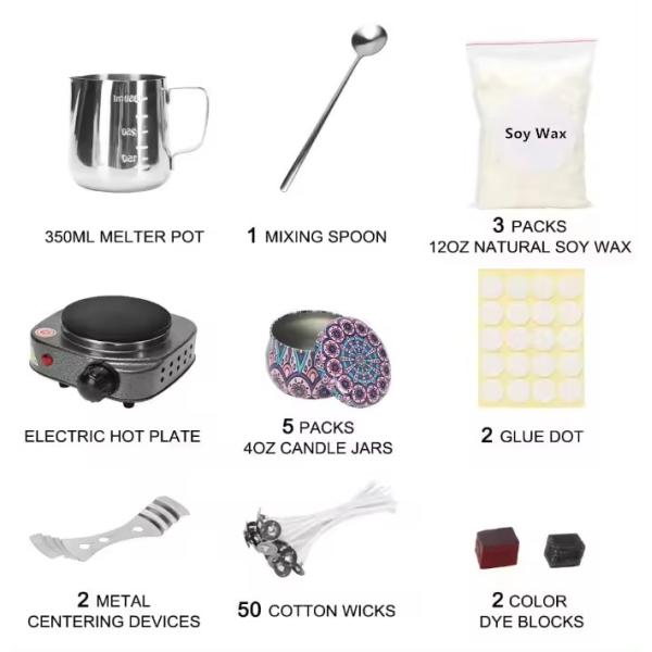 Dumping Pot Dyed Block Candle Wick Soy Candle Making Kit