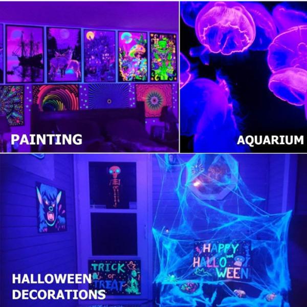 Black light night light 365NM 395NM UVA 10W 18W 22W 25W flicker free CE RoHS SAA ETL