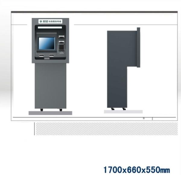 Self Service Through The Wall ATM Machines For Cash / Money Depositing And Dispensing