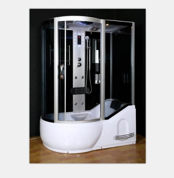 Polished Frame Steam Shower Enclosure , Steam Shower Cubicle Single Door Sliding Style
