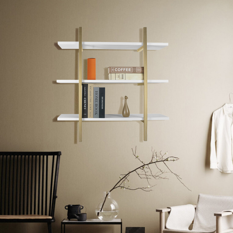 New Design Metal Floating Shelf Modern Simple Bookshelves Wood Bookcase Multiple Colors Wall Mount Shelf for Home Office