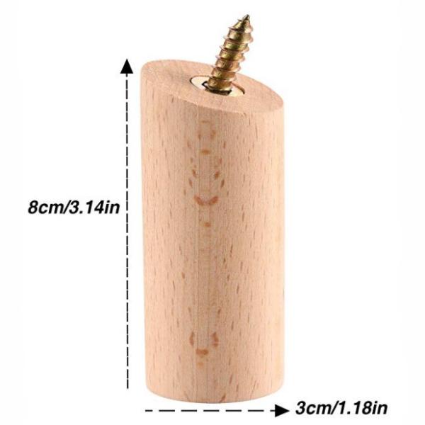Beech Wood Coat Hook 4-Pack Wall Mounted Modern Design