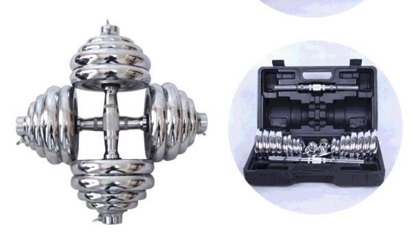 Adjustable Chrome  Dumbbell Set15kg 20kg 30kg for Man Fitness Manufacture Price