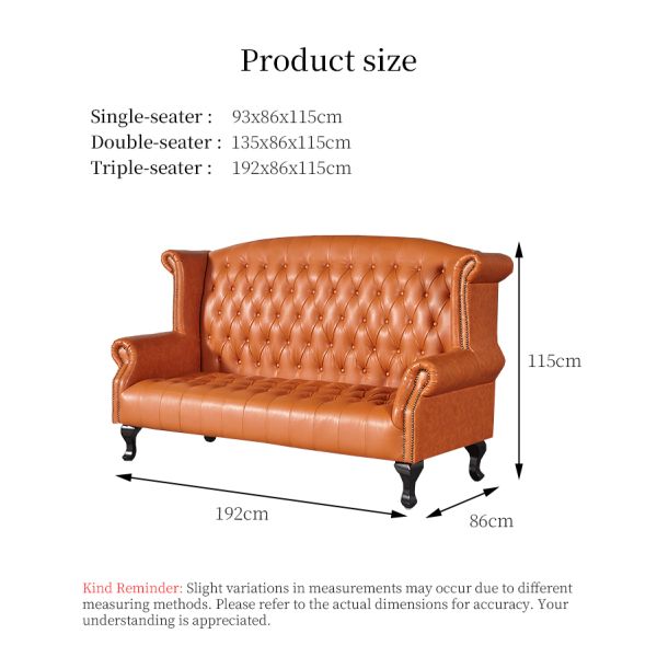 Nidea #8891 HOME Top Chinese Handmade Traditional Genuine Leather Chair Set Wood Legs Bedroom Park Villa Living