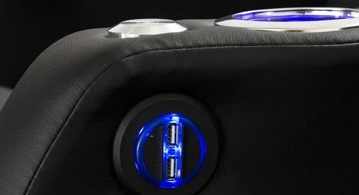 Гостиная домашнего театра большого размера электрическая, софа темный Браун Реклинер электричества