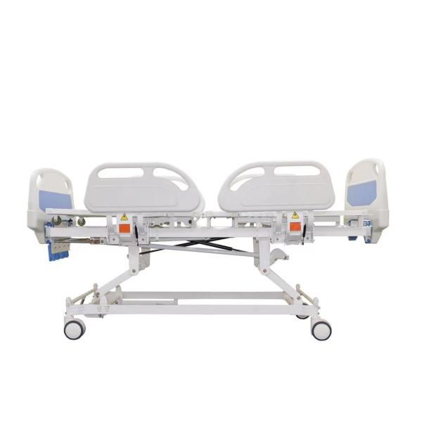 cama de hospital manual da Quatro-agitação para a cama de hospital azul do hospital