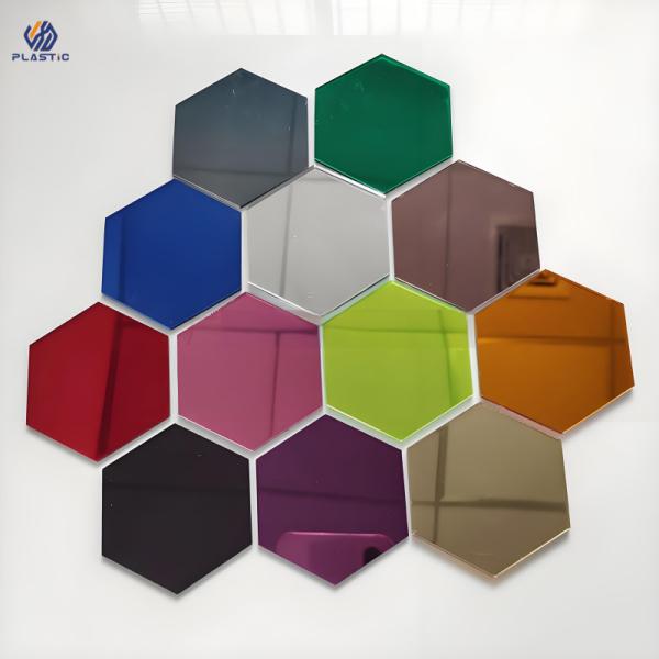 1220mm Width Mirror Acrylic Sheet in Rose Gold Color Custom Cut To Size for Signage and Display