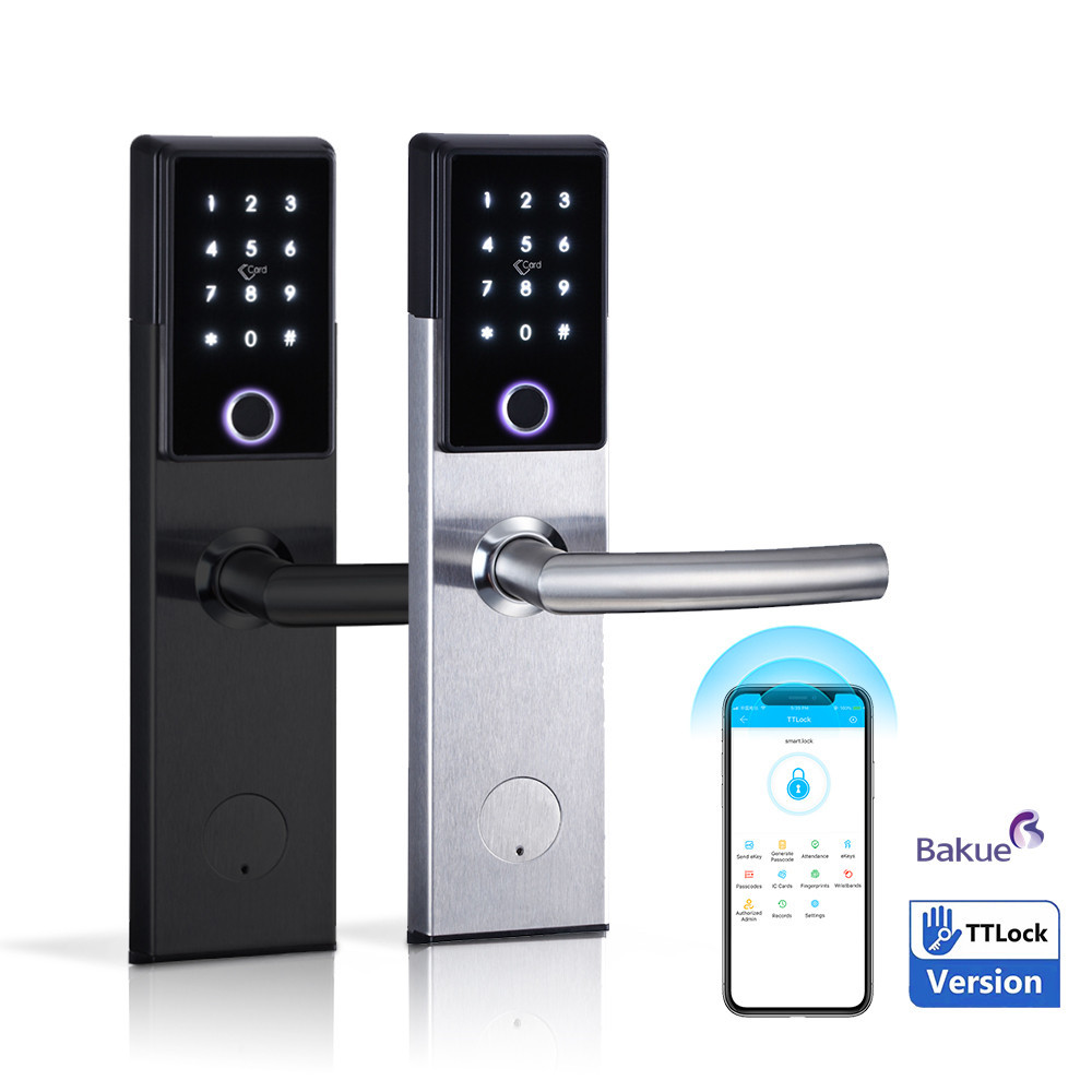 Bluetooth Door Lock Integrated Card Code Fingerprint APP Bluetooth WiFi Fireproof Options Ensuring Access Control