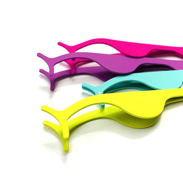 Colorful False Eyelash Applicator , Metal Eyelash Applicator Stable Fixation