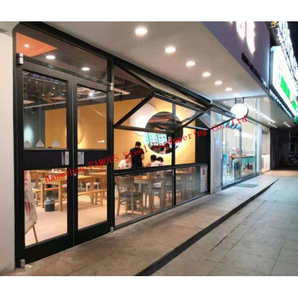 Restaurant Aluminum Vertical Bifolding Window With Tempered Glass