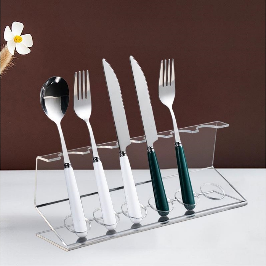 Knife Fork Spoon Acrylic Holder Display Elegant Cutlery Display Organizer