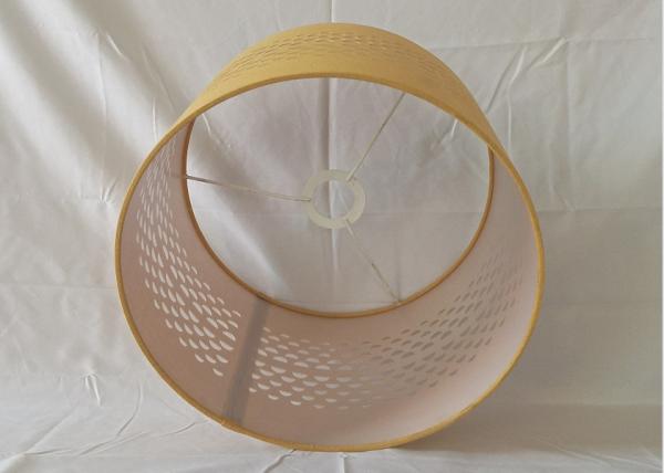 Yellow Drum Hole Laser Cut Lampshade White PS Inside In The Center