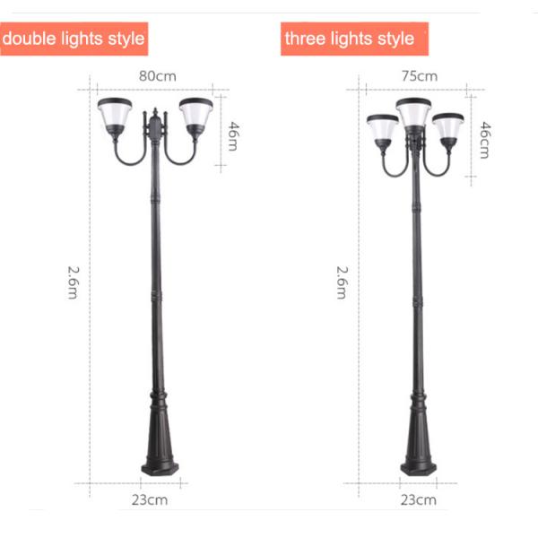 Solar LED Outdoor Home Yard Lamp Villa Lawn Lamp Waterproof Super Bright High Pole Street Lamp