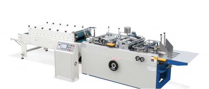 PRY-580 Paper Bag Bottom Gluing Machine with PLC & Engine High Productivity
