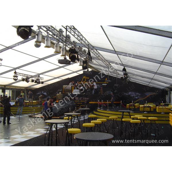 Lighting Stand Aluminum Alloy Frame waterproof outdoor tent 20m Span White PVC Fabric Cover