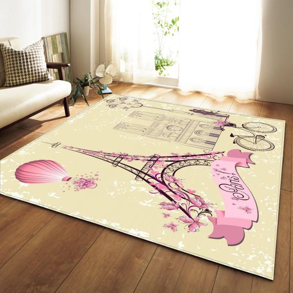 Living room large carpet, bedroom floor mat, scenic, artistic, cute, non slip decorative, and cold insulation mat