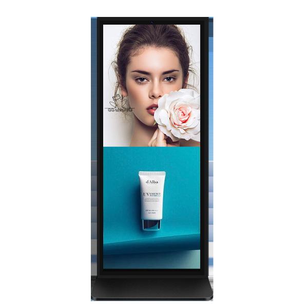 VETO 65 75 pouces Taille personnalisée Écran complet Affichage numérique 4k Indoor LCD Publicité Kiosque Totem vertical