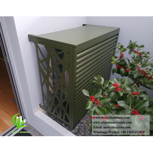 Powder Coated Aluminum AC Cover with CNC Cut Pattern and 1000x2000mm Size for Heat Pump Protection