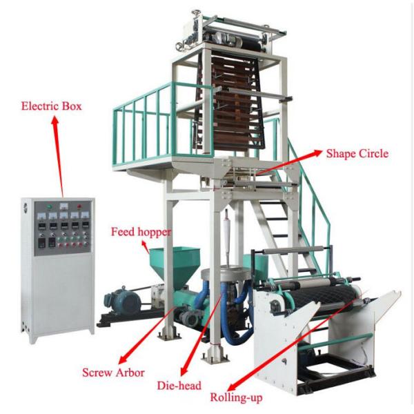 Single Layer Plastic Film Blowing Machine / High Speed Film Blowing Machine
