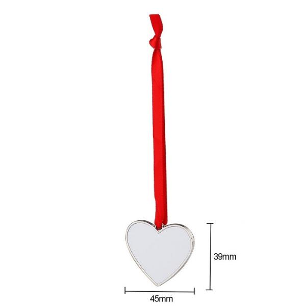 Blank Metal Sublimation Christmas Ornament Christmas Tree Hanging Decorations