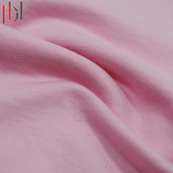 Customizable Textile Woven Terry Soft Cotton Garment Pink Hoodie Fabric with Low Price