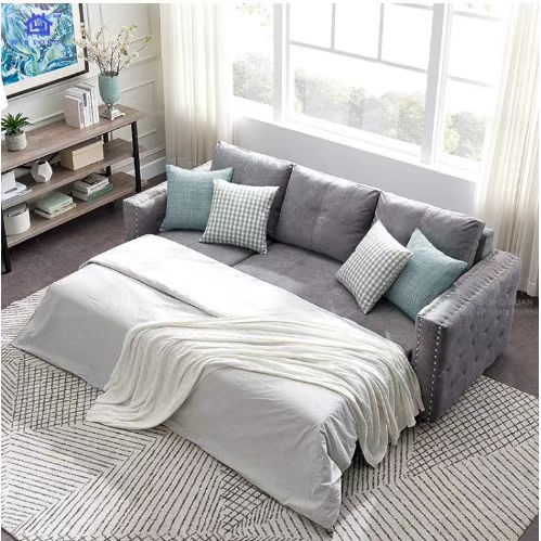 Comfortable Fabric Custom Sofa Bed Hotel Living Room Sofa Bed