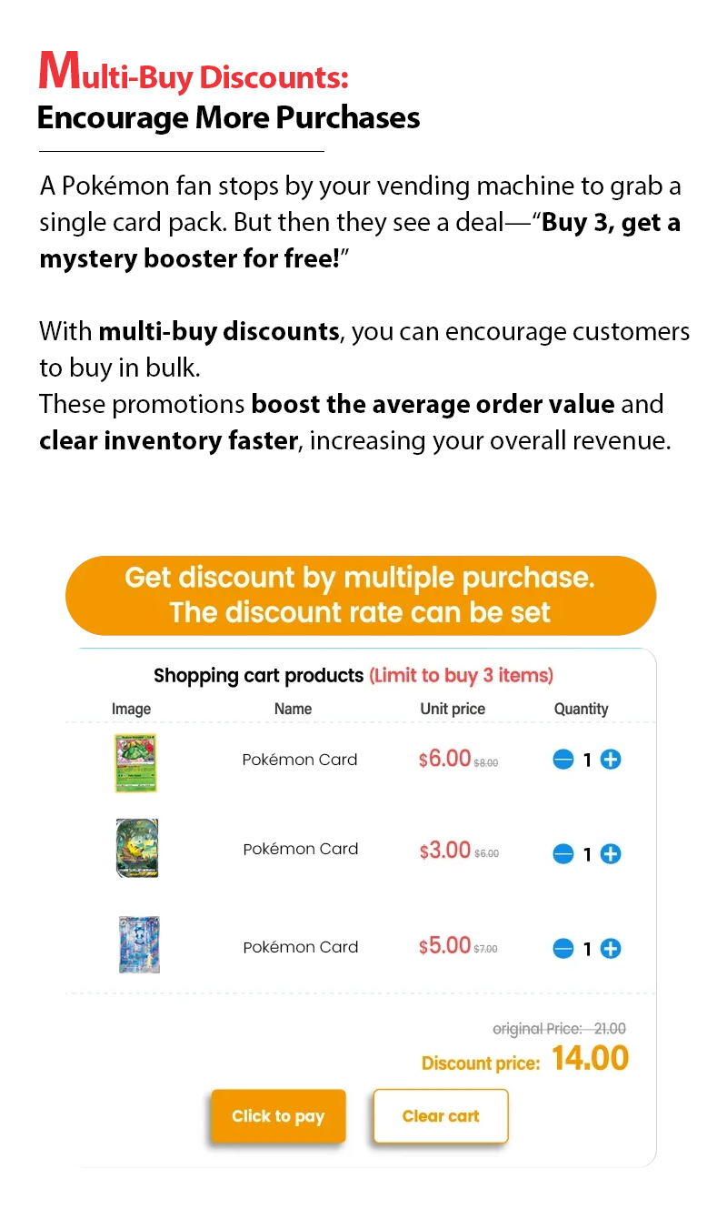 Big Capacity Pokémon & TCG Card Elevator Vending Machine for Card Shops, Collectors & Vending Operators