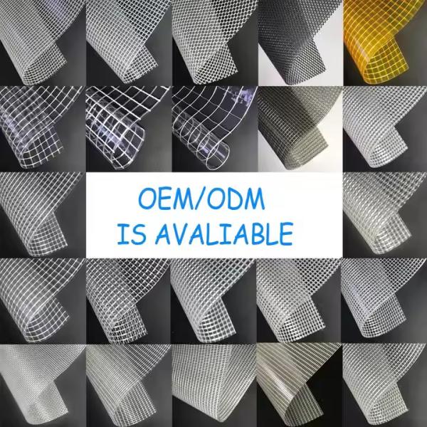 Outdoor Clear PVC Tarpaulin 500D PVC Rain Cover UV Resistant For Patios / Porch / Screen Rooms