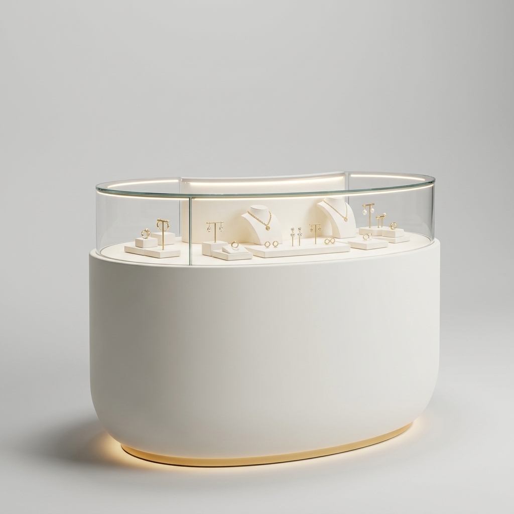 Customizable Eco-Friendly Jewelry Display Cabinet with LED Lighting for Retail Stores