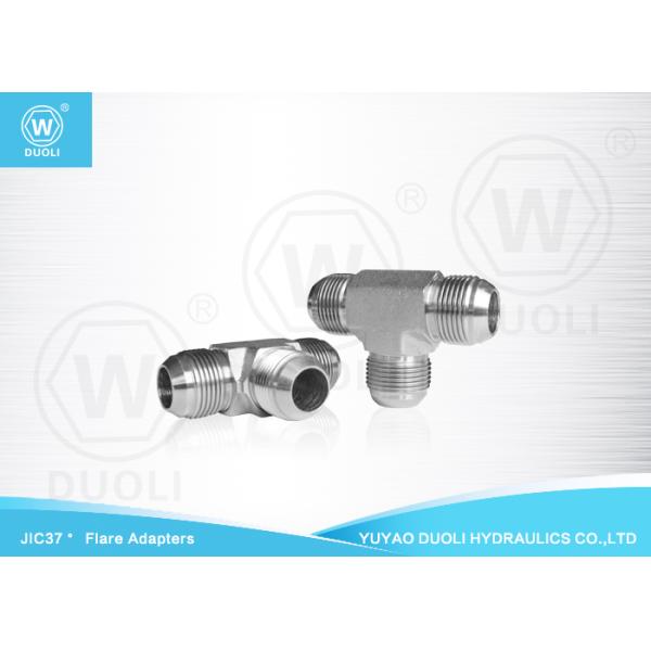 Quick Connect Male JIC 37° Flare Fittings Carbon Steel Hydraulic Tee Fitting